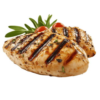 Grilled Chicken Breast on White on transparent background. png