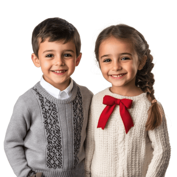 Happy Kids School Friends Smile on transparent background. png