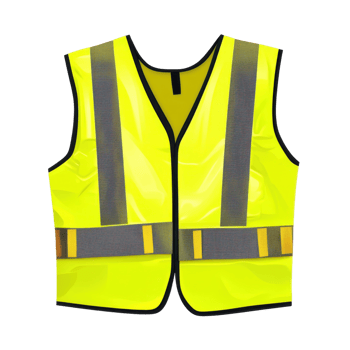 High Visibility Safety Vest on transparent background. png