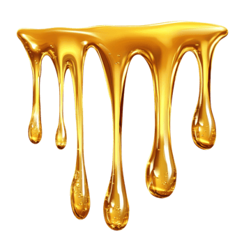 Honey Dripping Background Image on transparent background. png