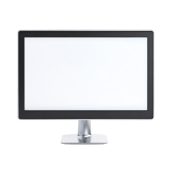 Blank Screen Monitor Mockup on transparent background. png