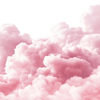 Pink Clouds White Background on transparent background. png