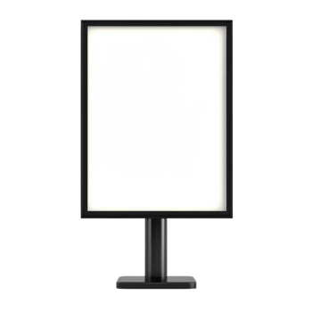 Bright Lightbox Ad Sign on transparent background. png