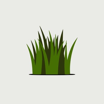 Green grass icon illustration vector