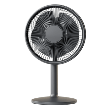 Sleek Electric Fan Home Office Cooling on transparent background. png
