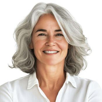 Smiling Elderly Woman Portrait on transparent background png