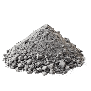 Cement Dust Pile Fine Detail on transparent background. png