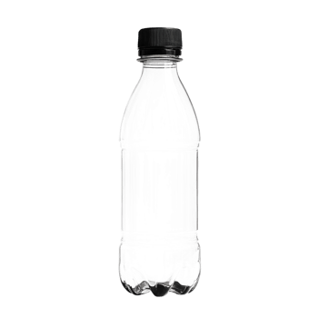 Clear Plastic Bottle Mockup on transparent background. png