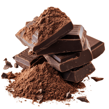 Cocoa Powder Rich Finely Ground on transparent background. png