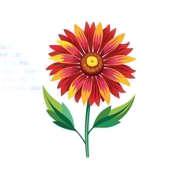 Stunning Blanket Flower Gaillardia Illustration vector