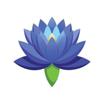 Stunning Blue Lotus Nymphaea Caerulea vector