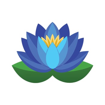Elegant Blue Lotus Nymphaea Caerulea vector