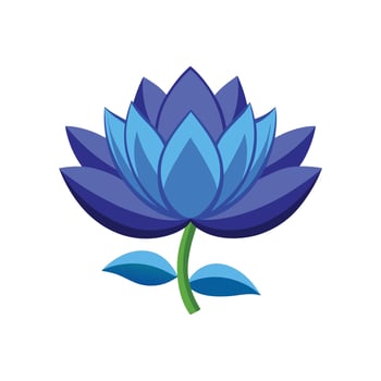 Charming Blue Lotus Plant Illustration vector