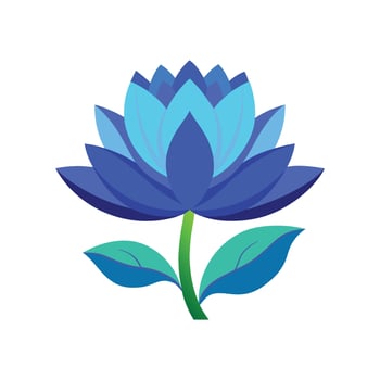 Lovely Blue Lotus Plant in Bloom vector