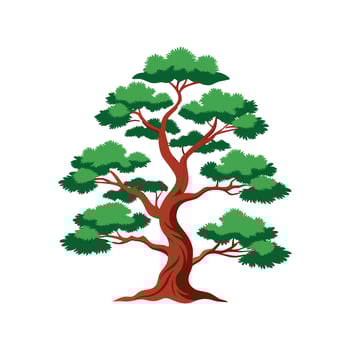 Beautiful Chinese Pine Tree for Garden Design vector