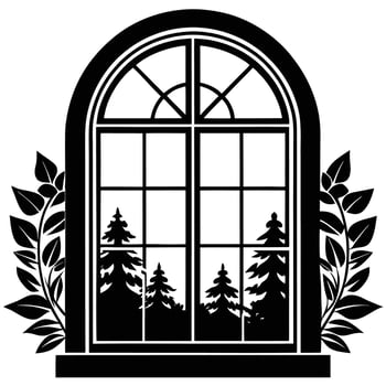 Silhouette of a Collection of Windows in a City at Night vector