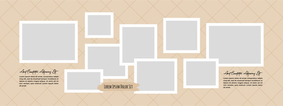 Moodboard Picture Untidy photo frame collage vector