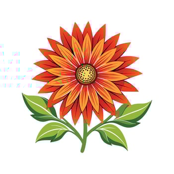 Bright Gazania Flower Design vector