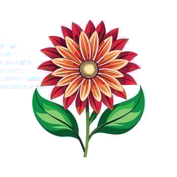 Sunny Gazania Flower Artwork vector