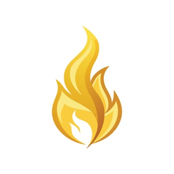 Beautiful Gold Flame Plant Design vector