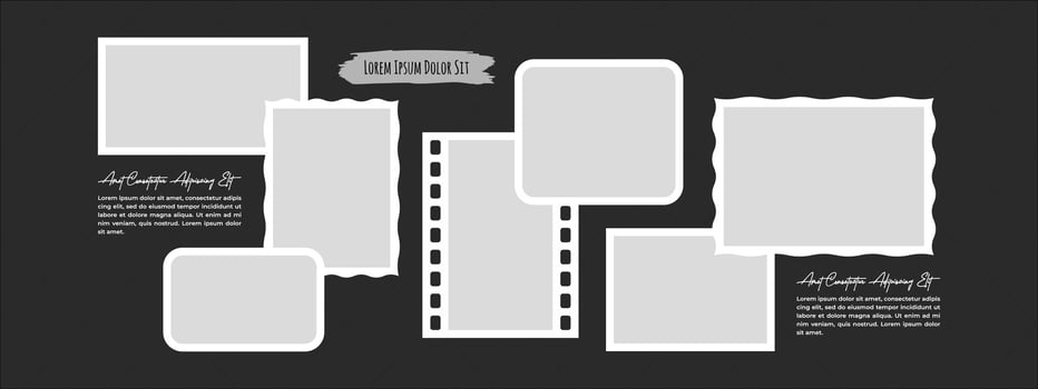 Photo Picture Blank board Pictures or photos frame collage vector