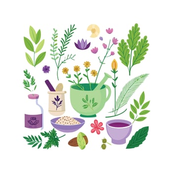 Stunning Herbs de Provence Plant Design vector