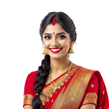 A beautiful indian woman in traditional clothing png