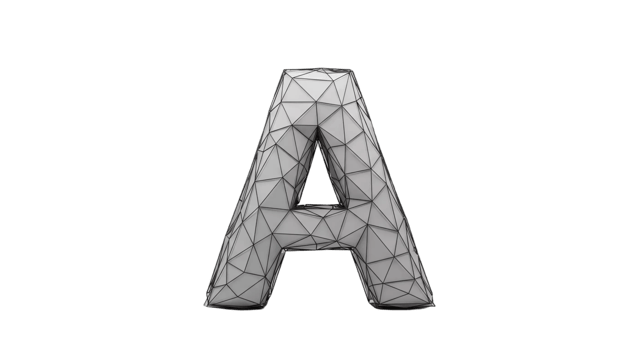 A letter made of polygonal shapes png