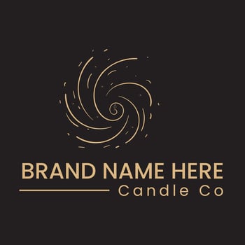 AstroBurst, galaxy candle logo, cosmic design, space-inspired, starry night, nebula glow, vector