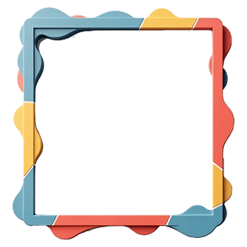 Square frame with a transparent background png