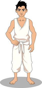 indian village men front view cartoon character design vector