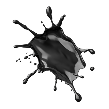 Black Liquid Splash Crown Effect, Dark Fluid Droplet Impact transparent background png