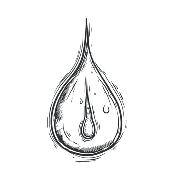 water drawing doodle icon vector