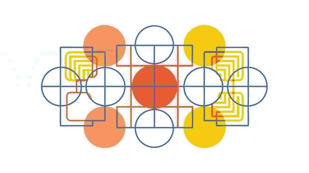 Abstract Geometric Shapes Circles, Squares, and Lines Art Design vector