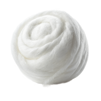 single ball of fluffy cotton wool, perfect for crafting and decoration png