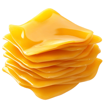 Cheese slices isolated on transparent background png