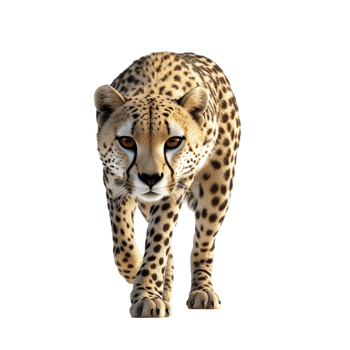 Cheetah Elegant Pose Isolated Clipart Transparent Background png