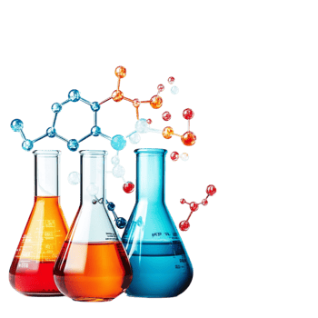 Laboratory Glassware Set Chemistry Equipment Collection on transparent background png