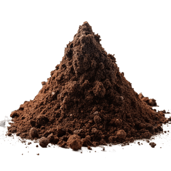 A Close Up View of a Pile of Dark Brown Coffee Grounds png
