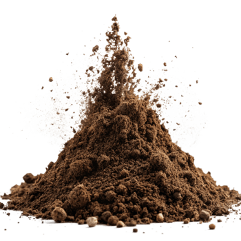 A Stunning Visual of Ground Coffee Beans and Spices Creating a Mountainous Shape with a Whitish Background png
