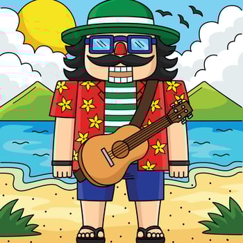 Christmas in July The Nutcracker Colored Cartoon vector