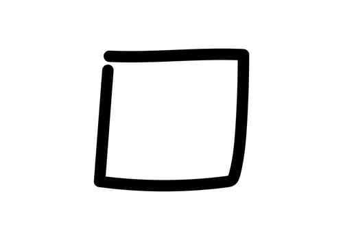 Simple hand-drawn checkbox with bold outline vector