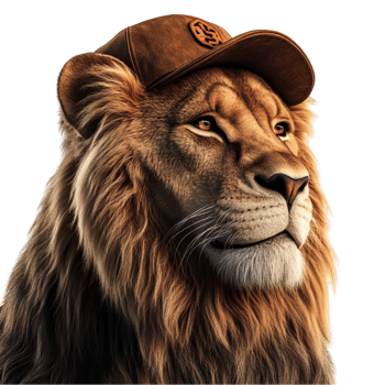Realistic Lion with Cap png