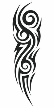 Flowing Tribal Tattoo with Perfectly Balanced Curves vector