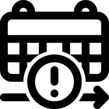 Deadline, Time Limit, Date Outline Icon vector