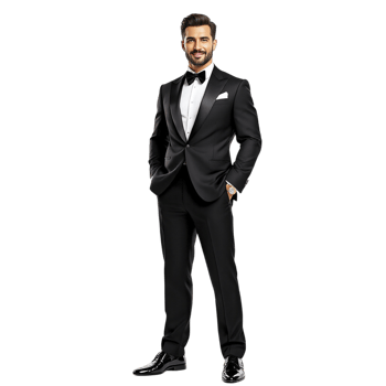 A man in a tuxedo posing for a photo png