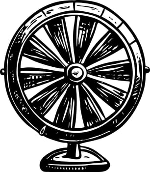 Lucky wheel game illustration in vintage style vector