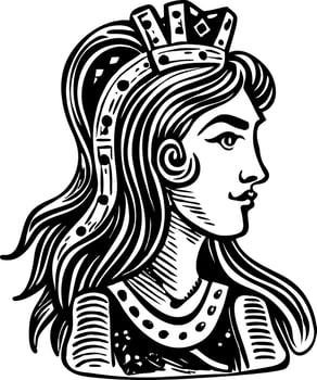Lady luck vintage style character illustration vector