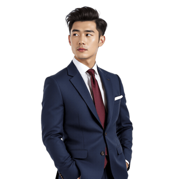 A man in a suit and tie posing for the camera png