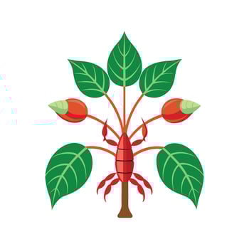 Creative Lobster Plant Illustration vector